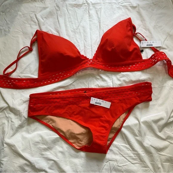 J. Crew Vibrant Red Bikini Set - Picture 1 of 4